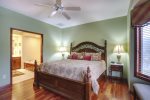 Master bedroom on main level with en suite bath.